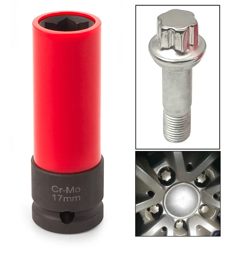 

For Mercedes-Benz S Tire Anti-theft Screw Socket Key Electric Wrench Jackhammer Extension Head 17mm