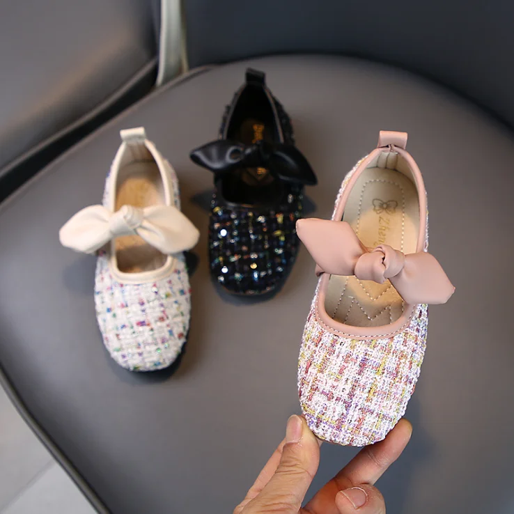 Baby Toddler Girls Vintage T-Strap Flats Little Kids Genuine Leather Princess Children Pink White Black Dress Shoes