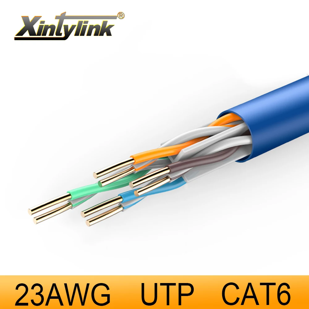 xintylink RJ45 Network Cable Cat6 UTP Pure Copper unShielded Twisted Pair 1G ethernet Patch LAN for Router ADSL Modem switch