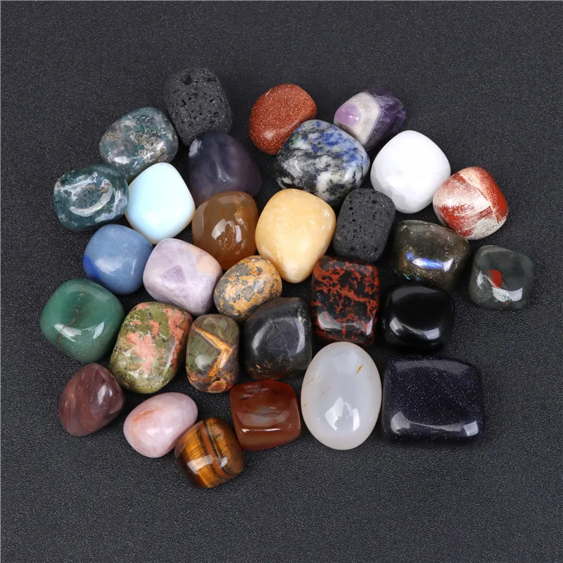 50-100g Reiki Natural Agat Amethyst Jaspers Polishing Rock Yoga Energy Healing Stone Ornament Handicraft Fish Tank Decorating