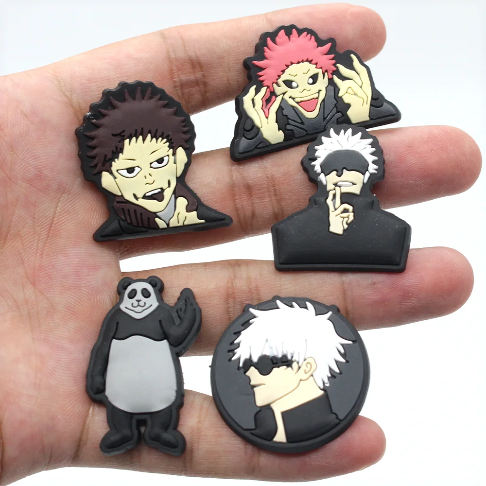 Hot 1pcs Anime Jujutsu Kaisen PVC Shoe Charms Cartoon Shoe Accessories Decorations Fit Clogs Buckle kids X-mas Gifts