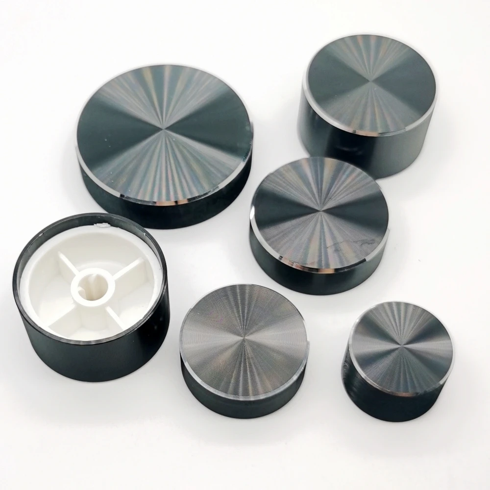 High-end Aluminum Alloy Potentiometer Knob Cap Encoder Volume Control Audio Knob for 6mm Shaft Hole Knob ( D axis.)