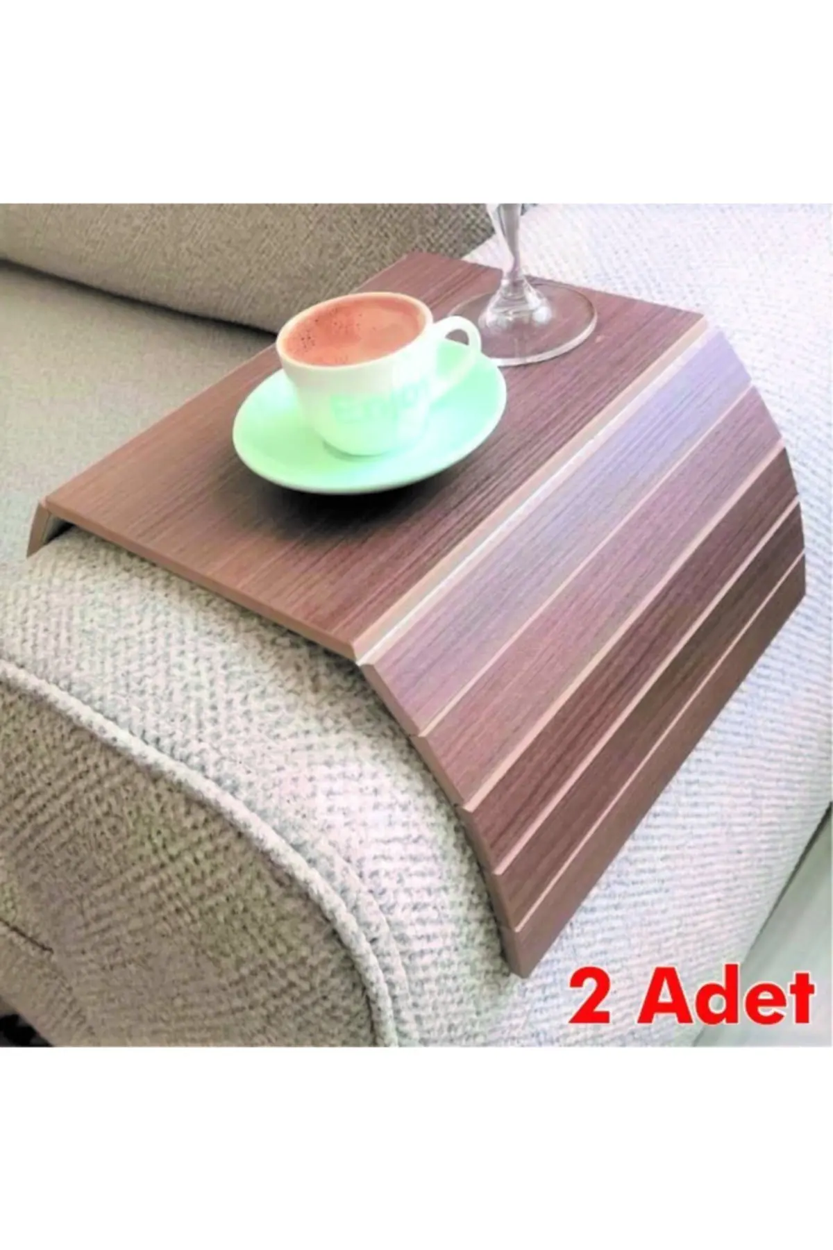 Table basse d'appoint Portable en noyer 27x48 cm, 2 pièces