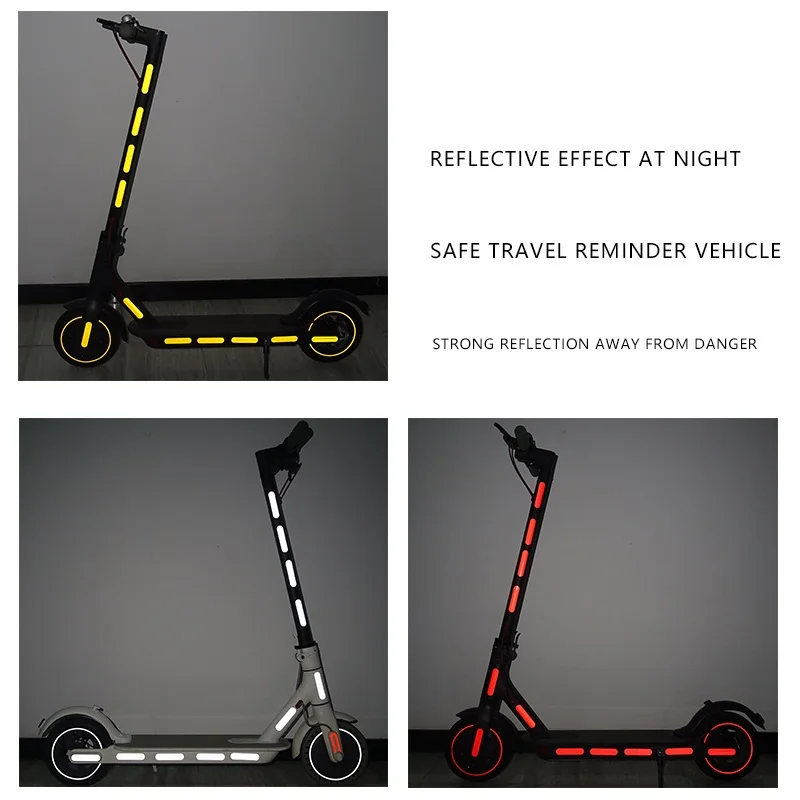 Electric Scooter Eflective Sticker for Xiaomi M365 1S Pro2 Body Reflective Sticker Warning Reflector for Ninebot Es2 Max G30