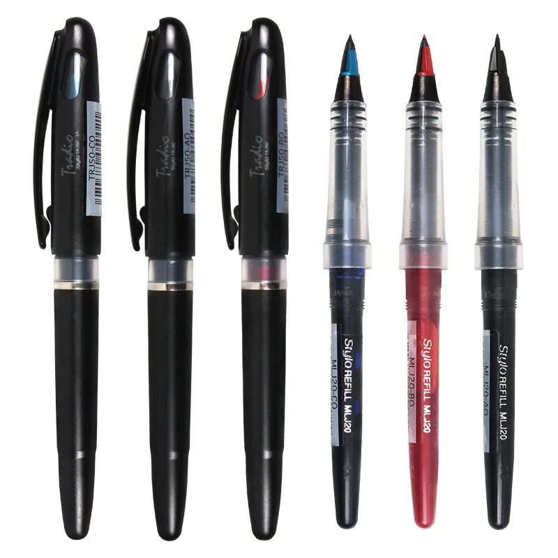 Japan Pentel Tradio Stylo TRJ50 Fountain Pens Sign Pen Student Comic Pen Stationary Supplies Black Blue Red