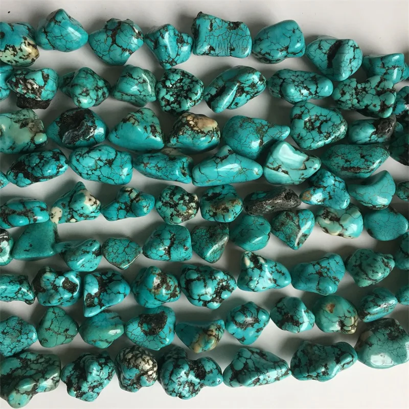 6-11MM Irregular Turquoise Nugget Gemstone Round Natural Stone Loose Beads For Jewelry Making DIY Bracelet Necklace Earrings