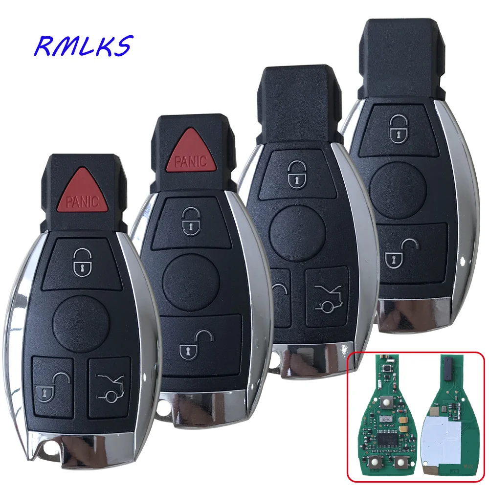 3 Buttons Smart Remote Key Fob For Mercedes-Benz with BGA NEC Chip IYZDC11 Auto Remote Control 433MHZ/315Mhz Supports 2000+