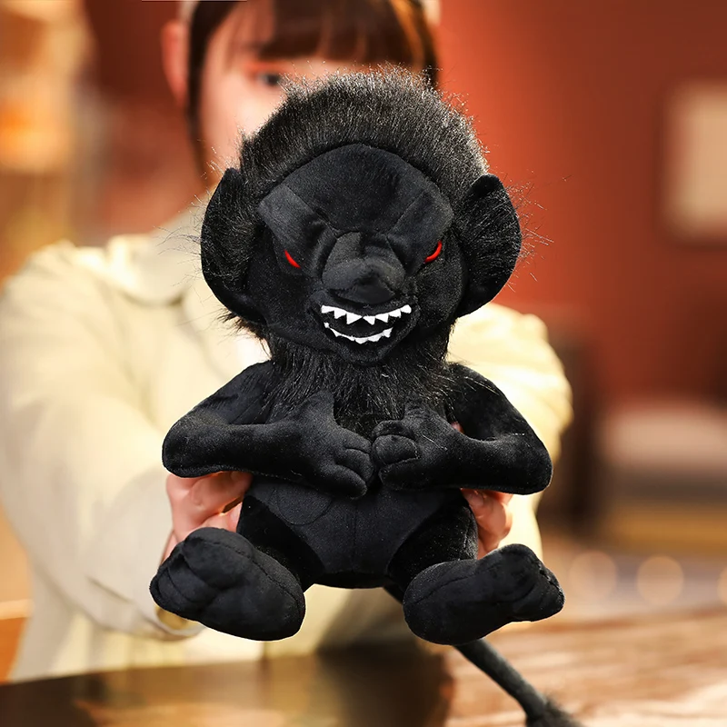 35cm Baize Gothic Style Troll Plush Toys Doll Rabbit Black Pentacle Hydra Anubis Lolita Toy Black Doll Stuffed Plush Gifts