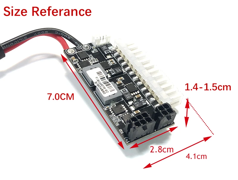 DC To ATX 400Wโมดูลอะแดปเตอร์สำหรับแหล่งจ่ายไฟกราฟิกการ์ด 1060 1070 1080 ใหม่ 400 วัตต์power 24P PSU Pico Mini ITX