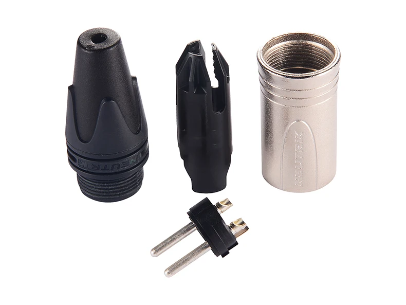 -original Switzerland Neutrik NC3MXX 3 pole male cable connector with Nickel housing and silver contacts