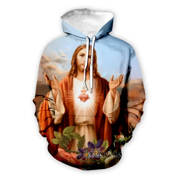 

New God Religion Christ Jesus 3D Print Causal Clothing Fashion Men Women Tracksuits Crewneck Hoodies Plus size S-7XL harajuku