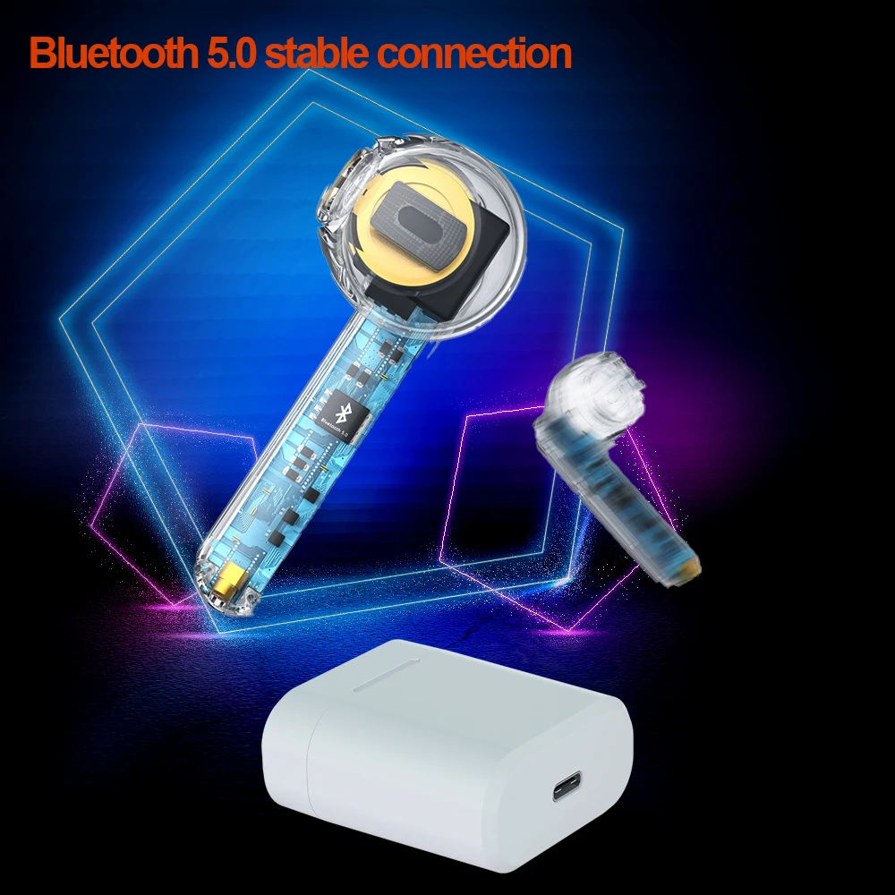 Cuffie Wireless Hello1 Bluetooth 5.0 auricolare TWS HIFI Mini In-Ear sport cuffie da corsa supporto telefoni iOS/Android chiamata HD