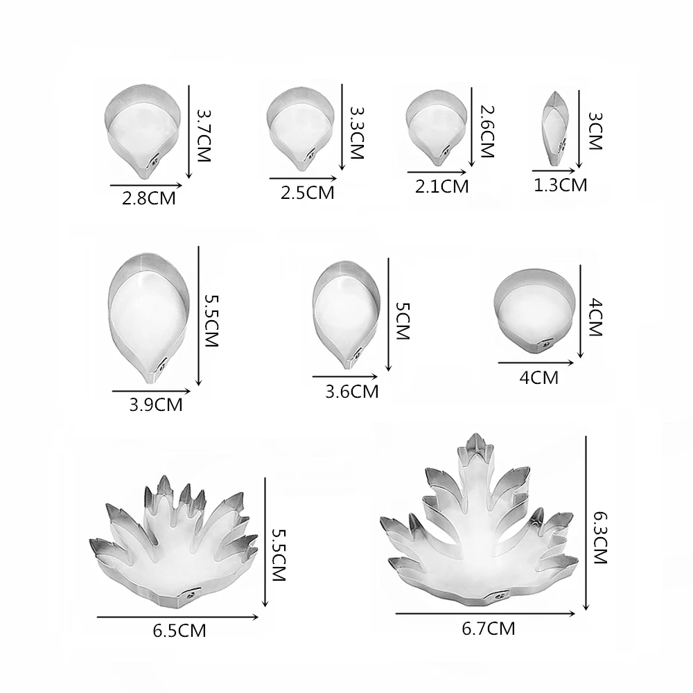 Anemones fondant sugar flower cutters baking cake decorations Polymer Clay Cold Porcelain gumpaste tools