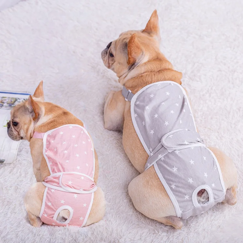 Pet Dog Physiological Pants Diaper Sanitary Washable Female Dog Teddy Corgi French Bulldog Panties Shorts Underwear Puppy Briefs