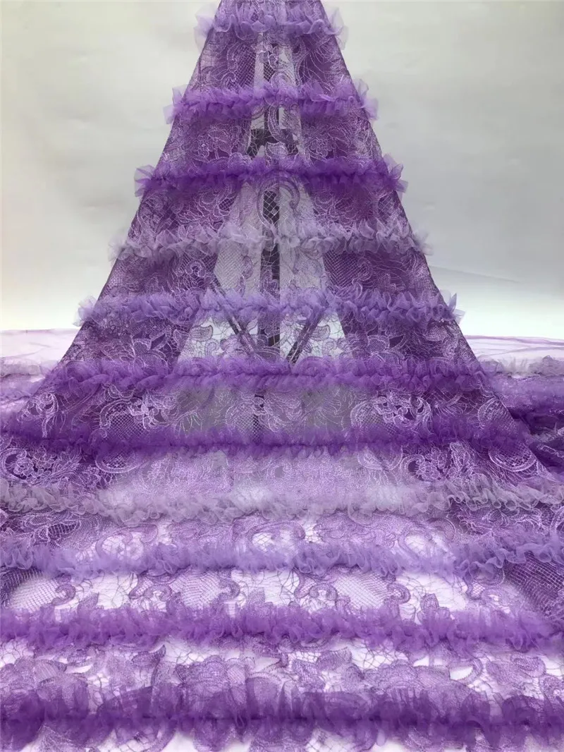 

Soft Material 8JRB-120403 Nigerian Lace Fabric Top Sale Fashion Embroidery Tulle French for Wedding or Party Show Dress