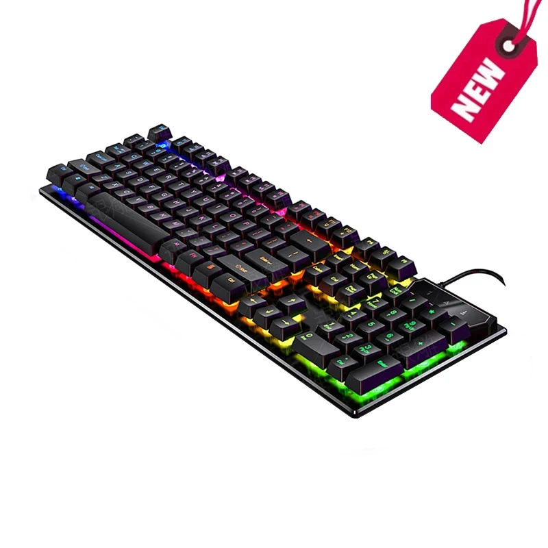 104 Key Mechanical Keyboard USB Wired LED Backlit YINDIAO Gaming Mechanical Keyboard Mouse Suit For Desktop