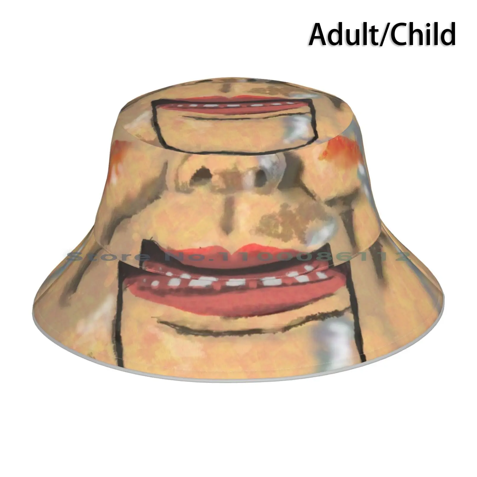 Ventriloquist Dummy Mask Bucket Hat Sun Cap Dummy Mouth Ventriloquist Foldable Outdoor Fisherman Hat