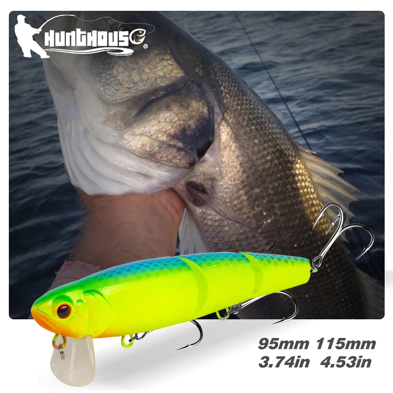 

Hunthouse Mikey JR Wakebait Minnow Pike Lures Pike Fishing Lure Swimbaits Fishing Jointed Bait With Japan Hook Jerkbaits