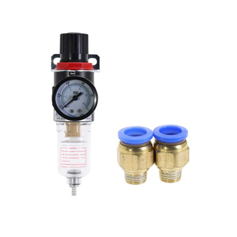 AFR2000 Air Pressure Reducing Regulator Water Oil Separator Trap Filter Lubricators Compressor with 4 6 8 10 12mm Quick Fittings