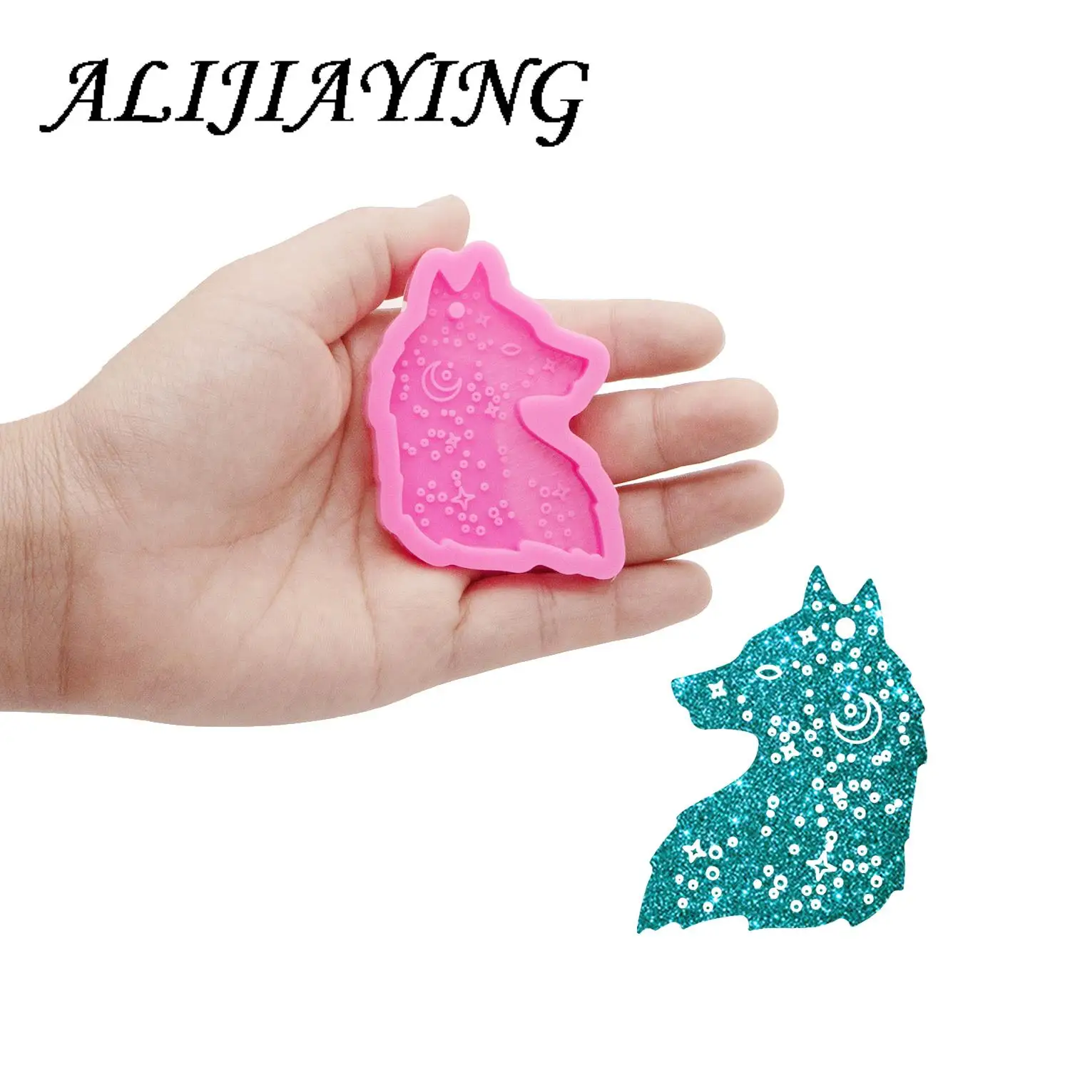 Shiny Fox/wolf/lion Head Silicone Badge Reel Mold, Phone Grip Resin Crafting Molds, Chocolate Fondant Cake Mold DY1054