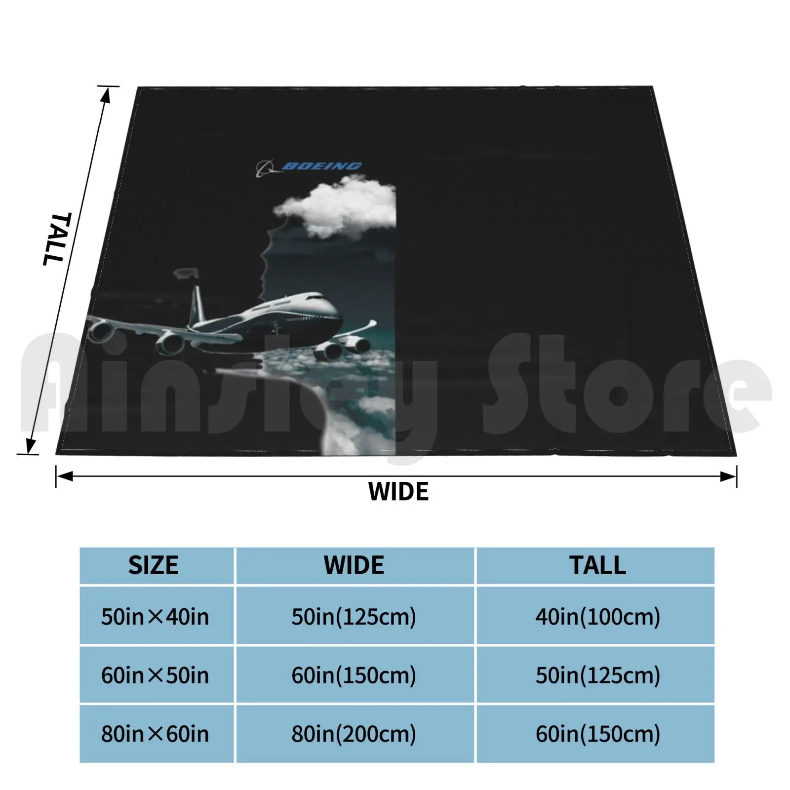 Boein Plane And Logo In The Sky Blanket Fashion Custom Boeing 747 Boeing Boeing Logo Plane Spotter Plane Spotting