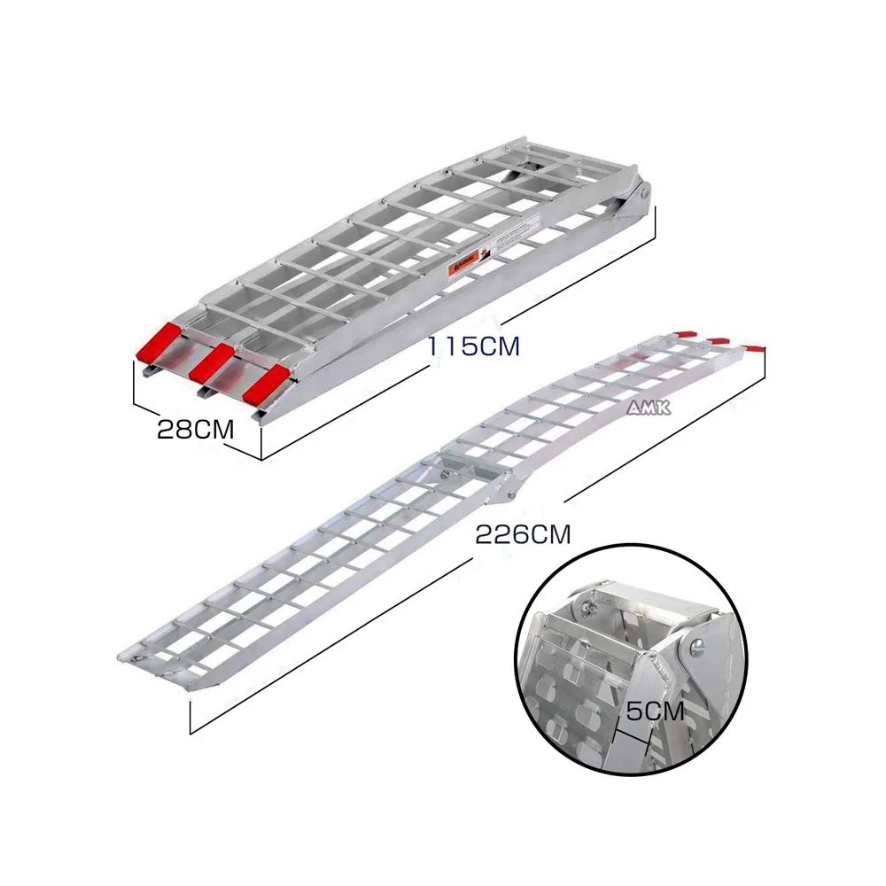 Get on the car artifact motorcycle Aluminum alloy Ramp Boarding bridge Ramp Unloading platform artifact 340kg