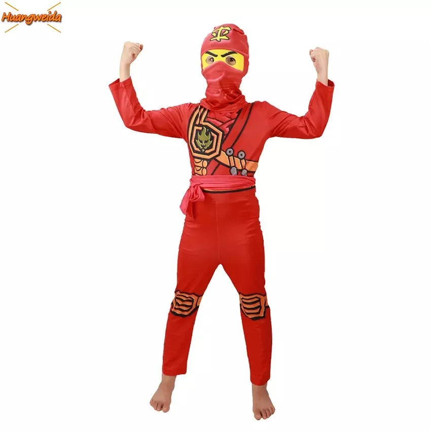 Ninjago Costume Boys Costumes Children Fancy Party Dress Up Carnival Halloween Costume for Kids Ninja Cosplay Superhero Jumpsuit