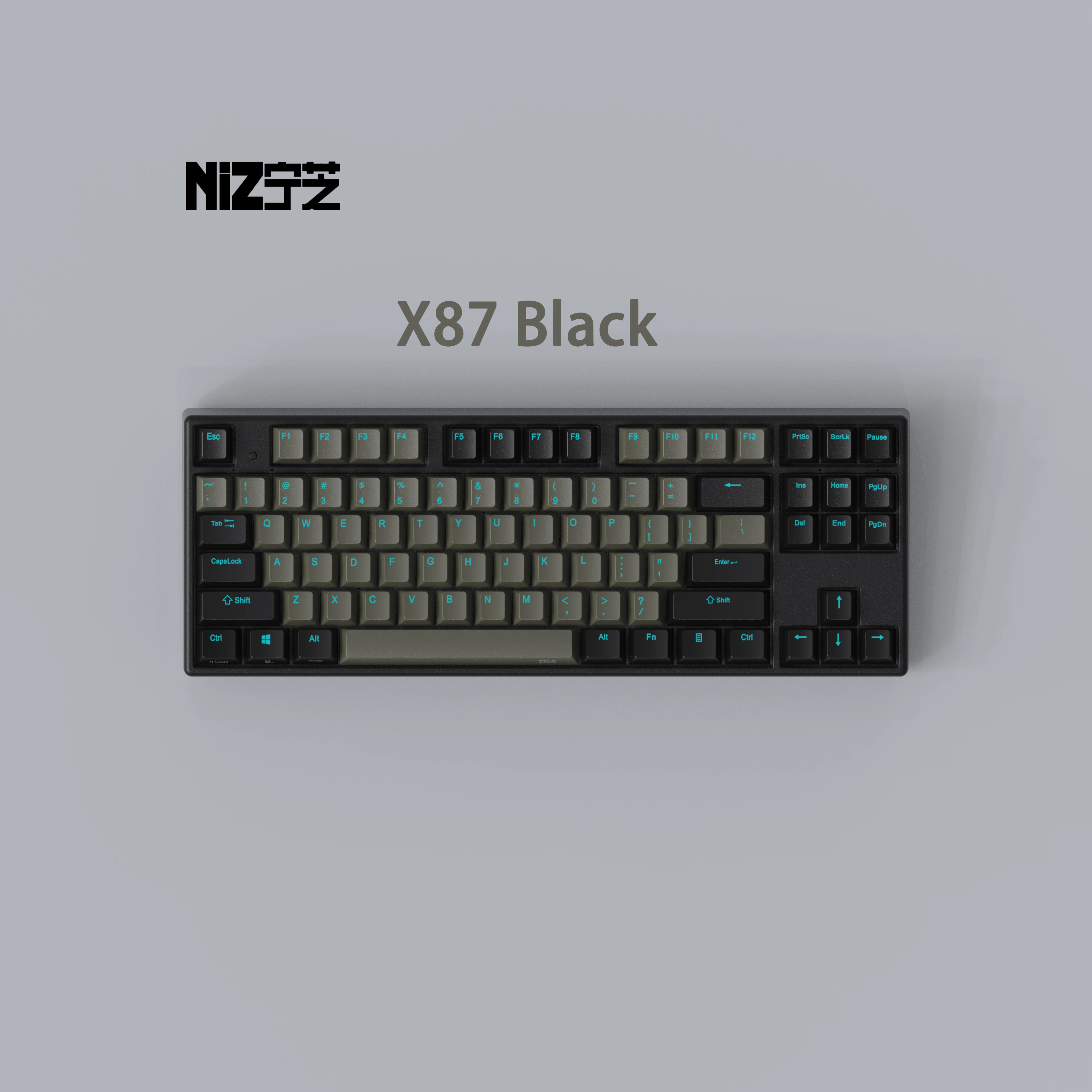 

2021 NIZ EC Keyboard X87 Capacitancia Black USB Bluetooth RGB Mode Multi-Function Programmer Keyboard PBT Keycaps New Swithes