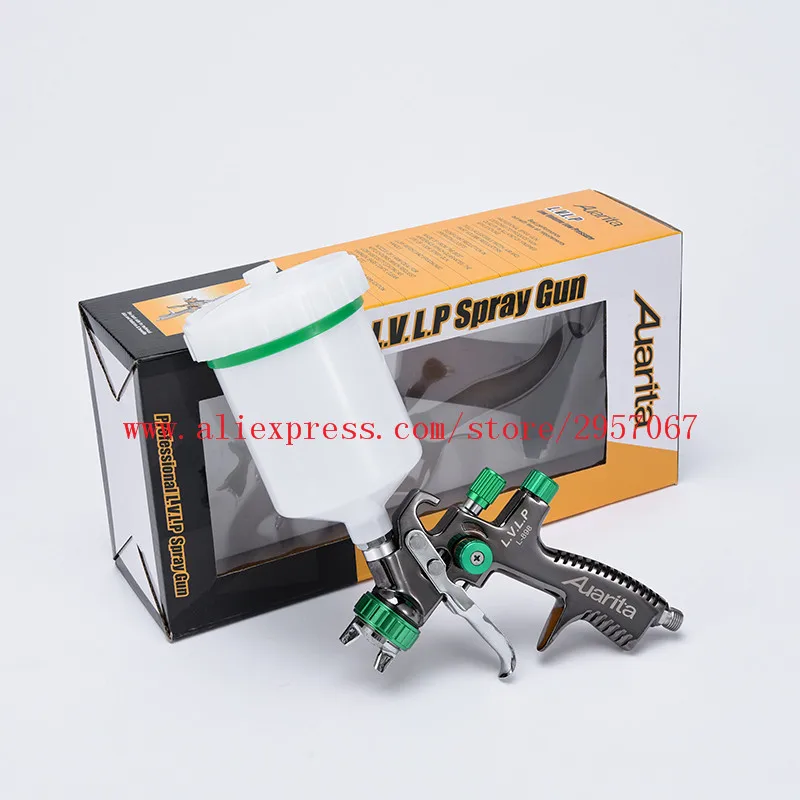 LVLP Spray Gun Auarita L898 1.3mm Spray Gun Paint Sprayer Airbrush with 600ml Disposable Paint Cup No-clean Paint Mixing Cup