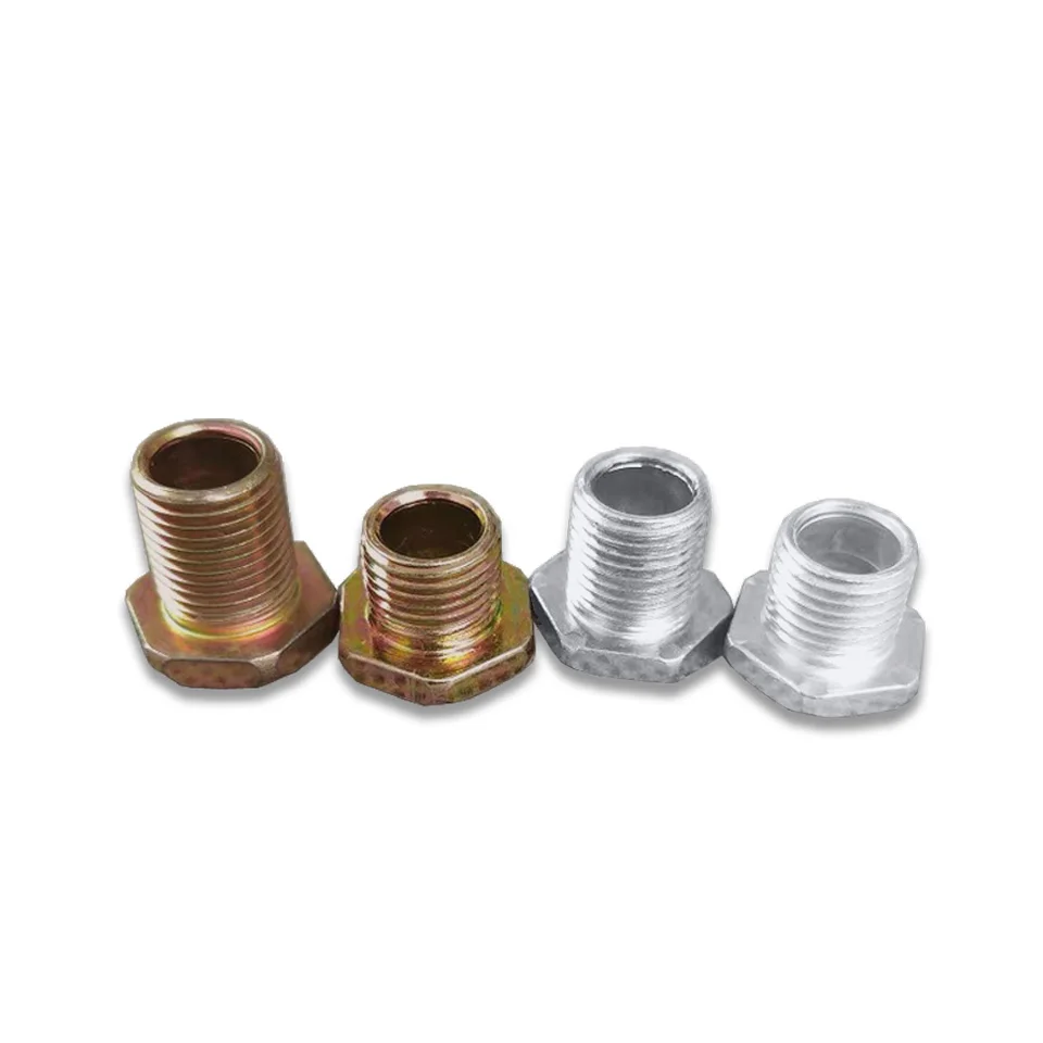 5pcs M10 White Zinc Plated Color Zinc Hexagonal Hollow Tooth Tube Hollow Full Tooth Joint Nut Track Fitting Connect Head Screｗ