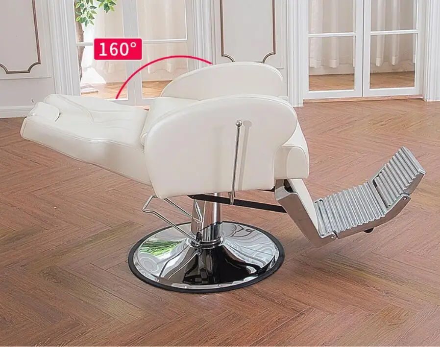 Retractable physiotherapy chair hairdressing beauty salon chair lift large chassis hair cutting chair