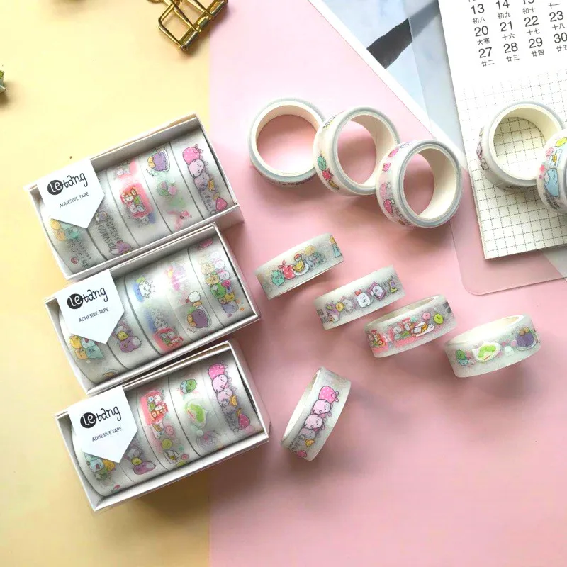 40 pcs/lot 15mm Cute Sumikko Gurashi Washi Tape Decoration Sticker Scrapbooking Diary Masking Tape stationery school supplies