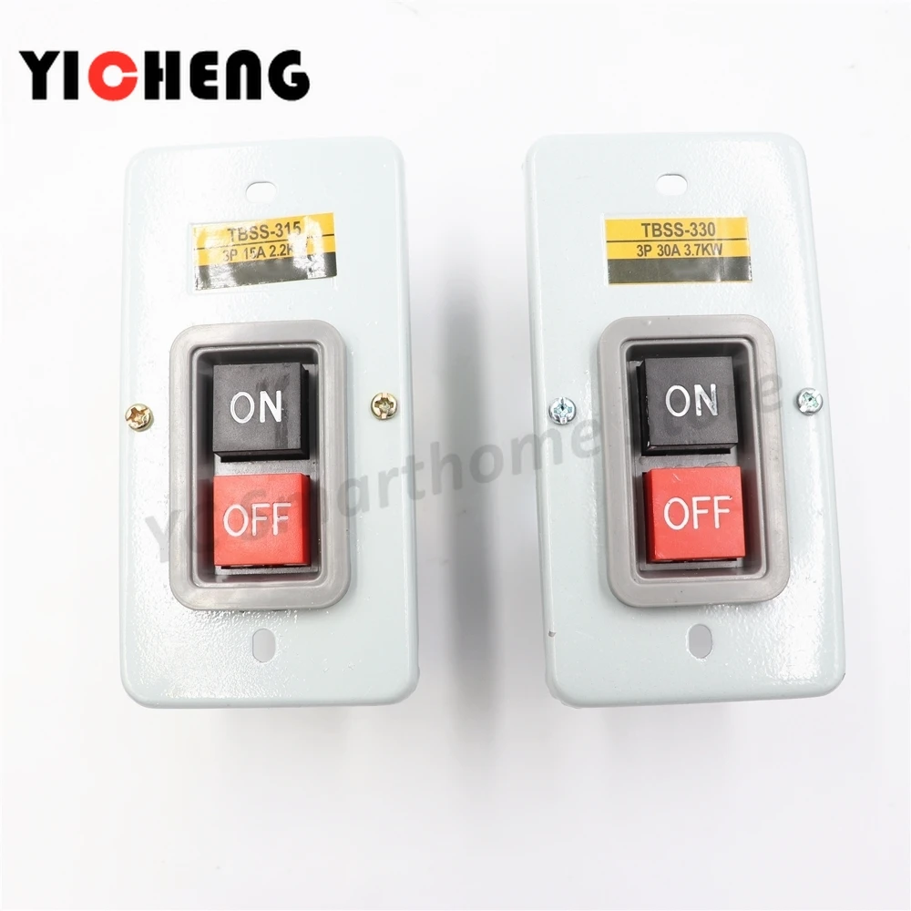 1Pcs tbsn/tbss/tbsp Three types ON OFF Push Button Power Switch Three Phases Power Control Start Switch