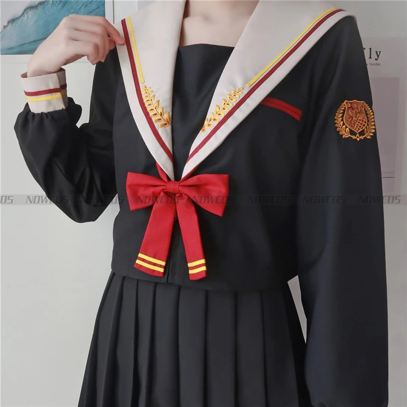 [Lily Spike] Uniforme scolaire japonais original, collège orthodoxe, manches courtes, véritable uniforme JK, jupe plissée d'été trempée