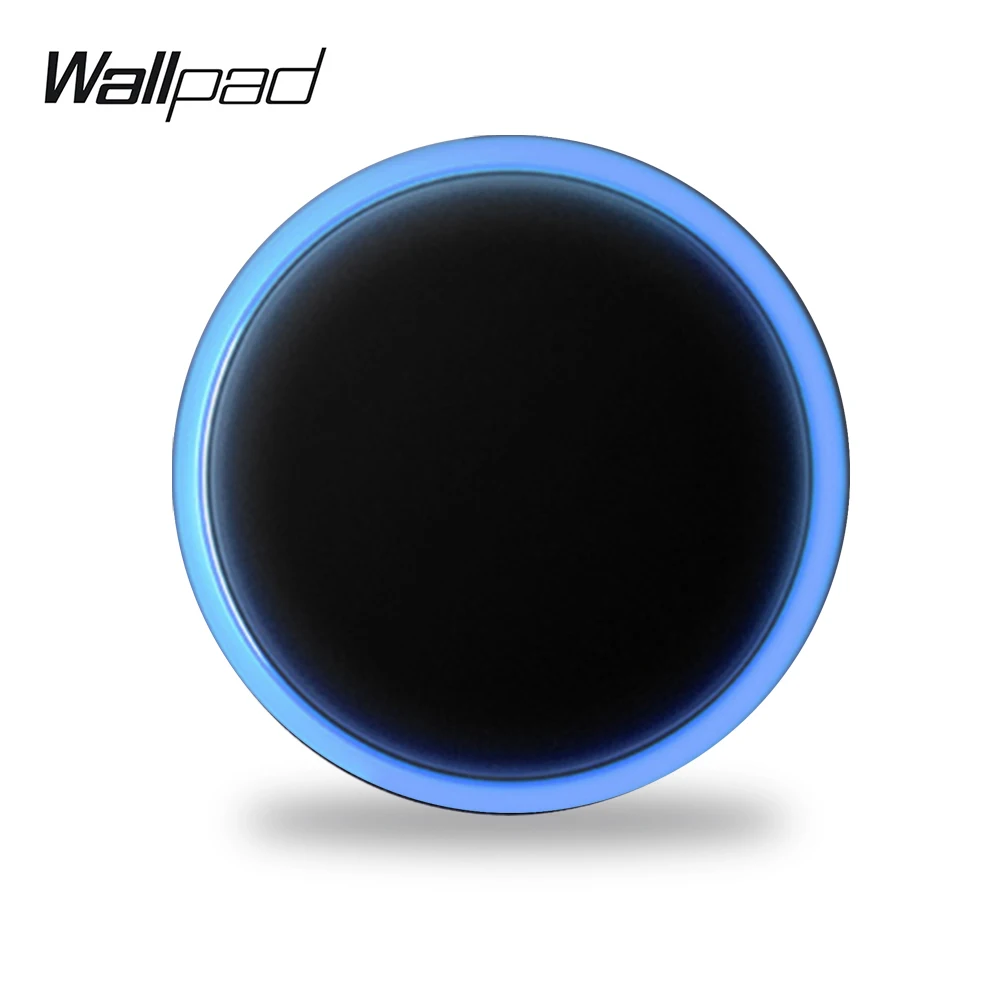 Wallpad L6 1 Gang Wall Switch Push On Off Button Circle LED Indicator Light Power Switch 5 Colors DIY Free Combination