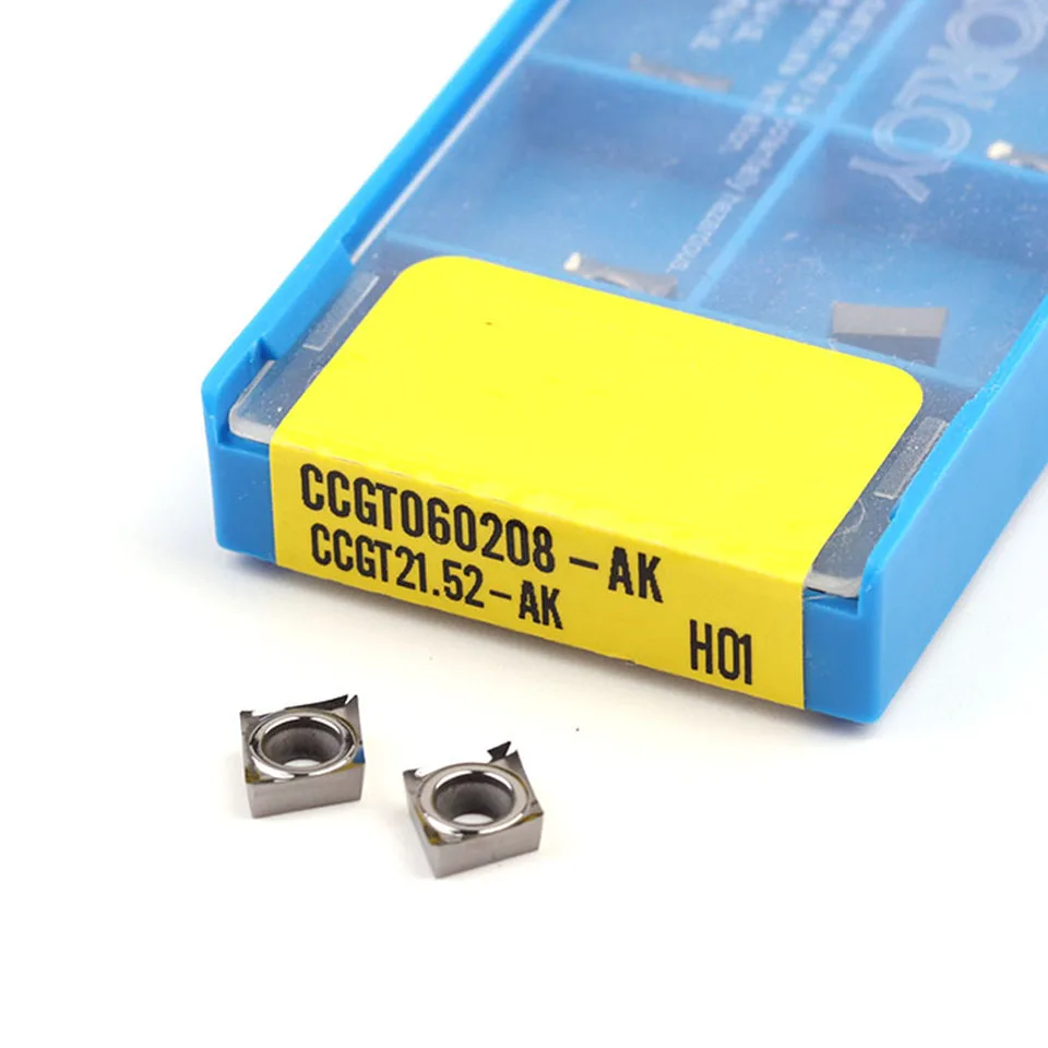 CCGT060202 AK H01 CCGT060204 AK H01 CCGT060208 AK H01 알루미늄 선삭 공구 초경 인서트 밀링 인서트 cnc 선반 공구