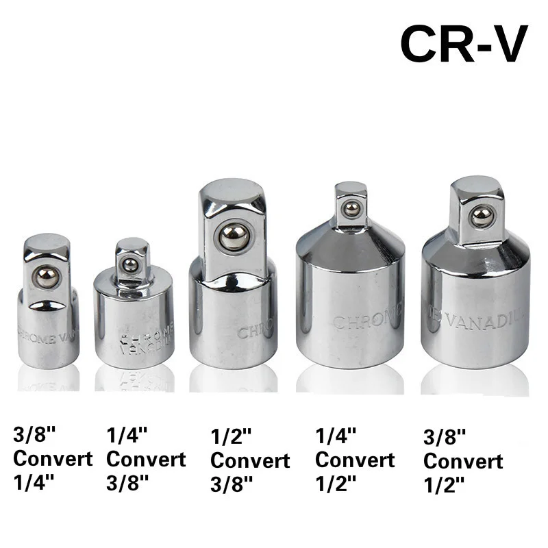 Hi-Spec Explosion-proof Socket Wrench Connection Rod 1/4 3/8 1/2 3/4 Wrench Adapter Set CR-V Wrench-sleeve Joint Hand Tools