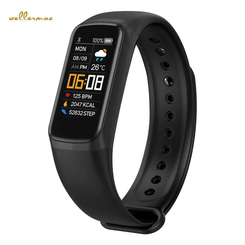 Men Women IP67 Waterproof Smartband Blood Pressure Fitness Bracelet Heart Rate Monitor Fitness Tracker C7 Smart Bracelet Watch