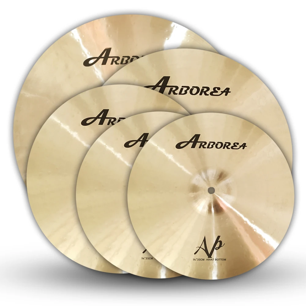 Arborea AP Series Cymbal Sets 14 inch Hi-Hat+16 inch Crash+18 inch China +20 inch Ride+Bag