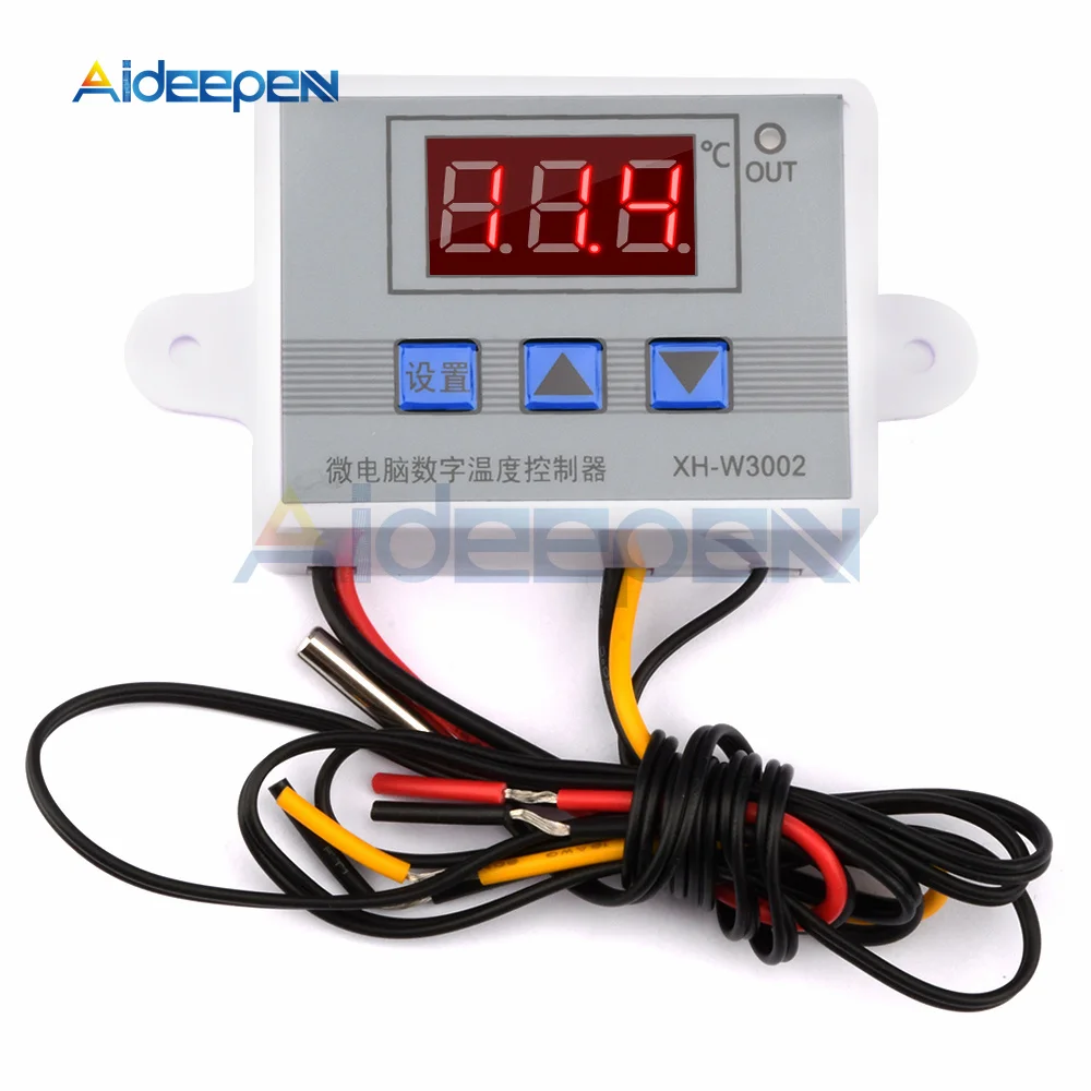 24V 36V 48V Professional W3002 Digital LED Temperature Controller 10A Thermostat Regulator XH-3002 DC 24V-60V