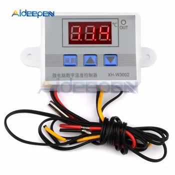 24V 36V 48V Professional W3002 ดิจิตอล LED Temperature Controller 10A เทอร์โมคอนโทรลเลอร์ XH-3002 DC 24 V-60 V