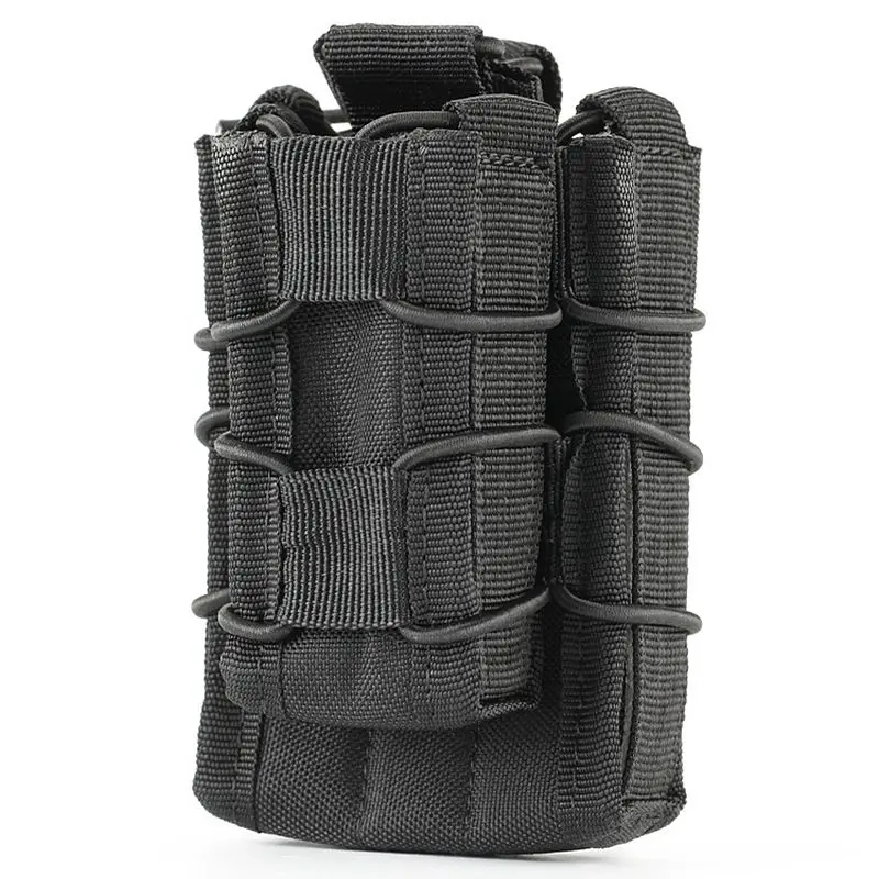 Molle Bag Pouch Tactical Open Top Double Layer Rifle Mag Pouch Airsoft Hunting Multicam Molle Pouch Magazine M4 M14 AK