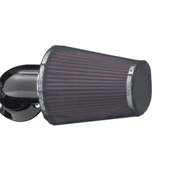 Filtro de aire para motocicleta, respirador pesado, calcetín de lluvia, cubierta protectora negra para Harley, Kits de limpiador de aire XL 1200, Touring Softail Dyna