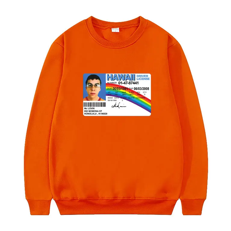 Mclovin Graphic Print Sweatshirt Men Women Casual Streetwear Couples Long Sleeve All-match Sweatshirts Men's Harajuku Pullover