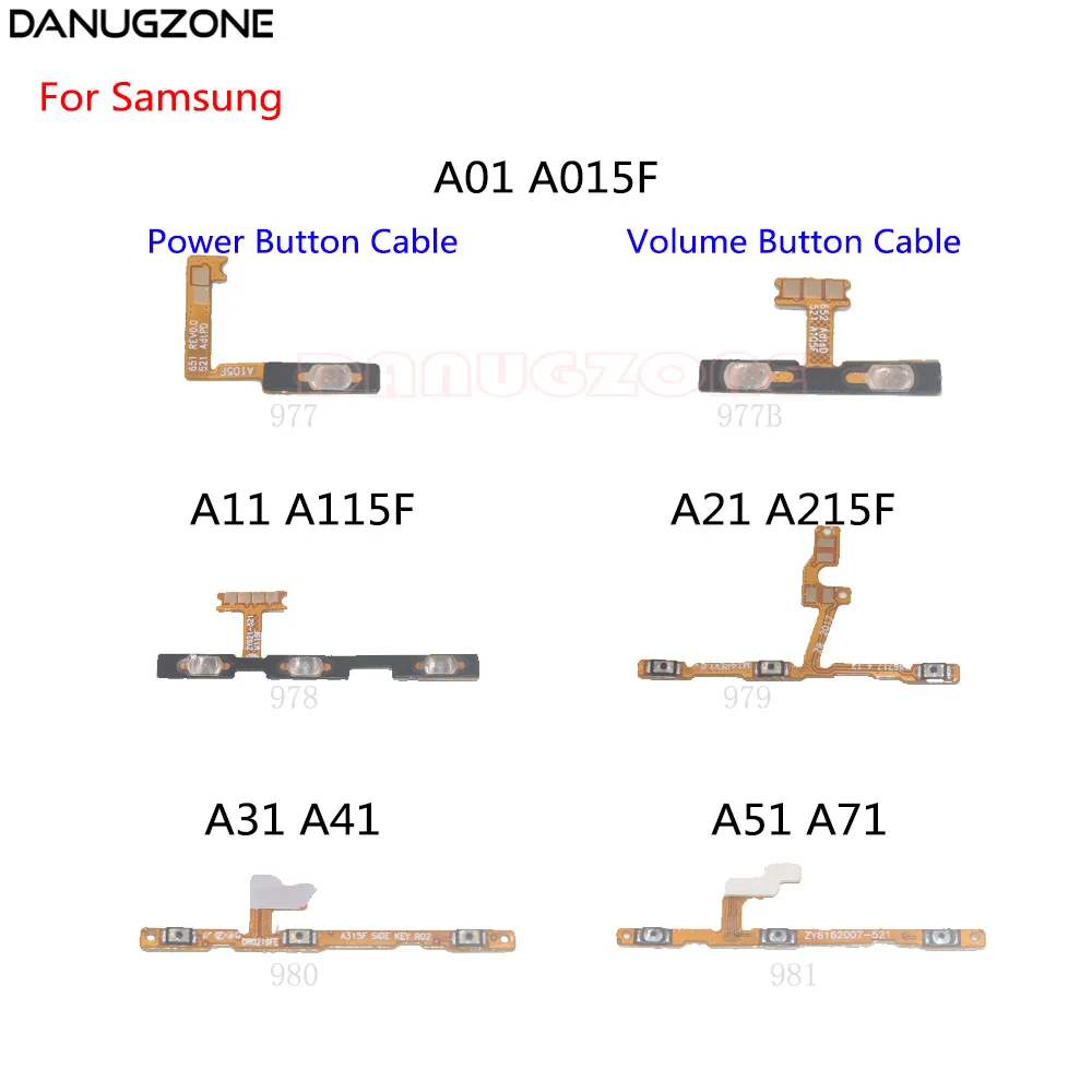 

Power Button On / Off Volume Button Mute Switch Flex Cable For Samsung A01 A015F A11 A115F A21 A215F A31 A315F A41 A51 A515F A71