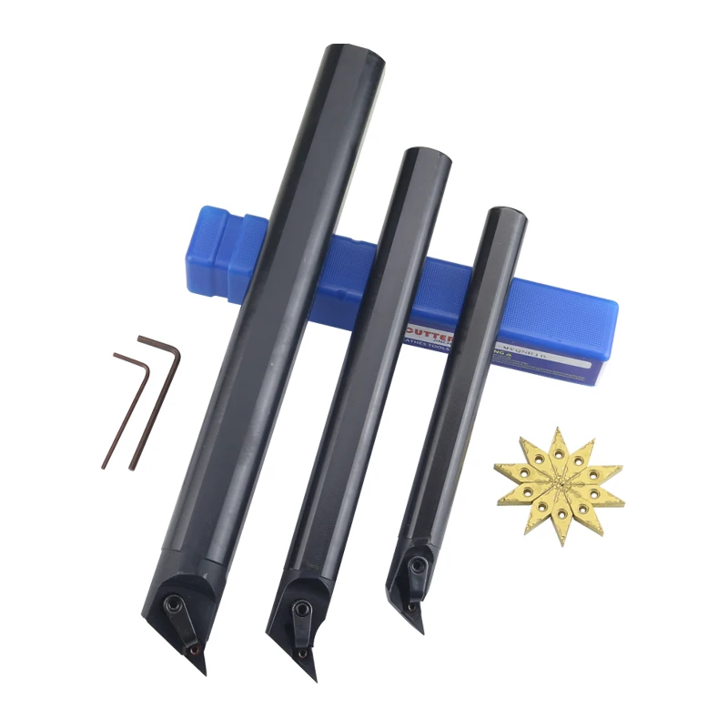 1pc S20R-MVQNR16 S25S-MVQNR16 S40T-MVQNR16 Internal Turning Tool Holder VNMG Carbide Inserts Lathe Bar CNC Cutting Tools Set