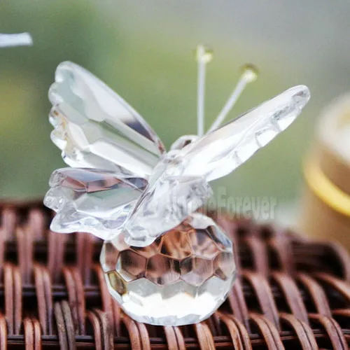 

50pcs/lot Free Shipping Butterfly Crystal Wedding Favor To Guest Bridal Bachelorette Party Gift Box Baby Shower Favor