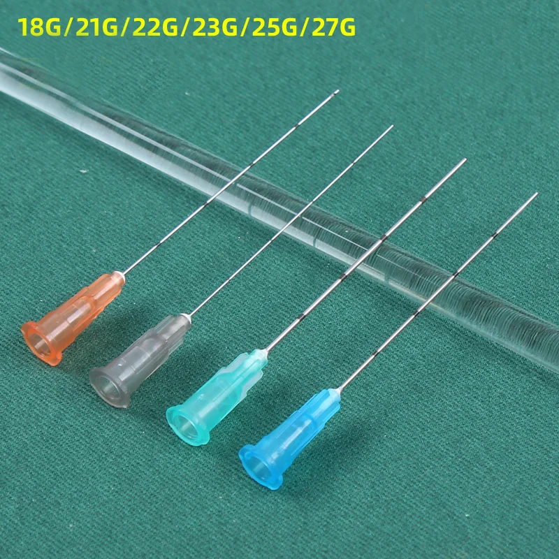 Blunt-tip Cannula for filler injection 18G 21G 22G 23G 25G 27G30G uric acid facial filling nose slight blunt needle 2pcs/pack*10