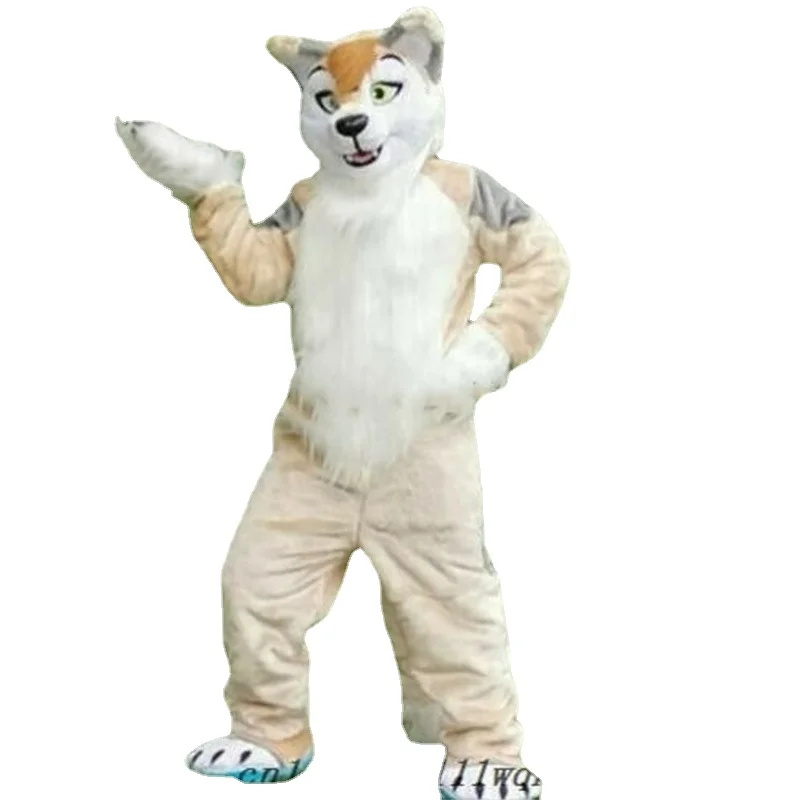 Fox Dog Mascot Costume Cartoon Fur Suits Cosplay Plush Fursuit Party Game Dress Outfits Clothing Ad