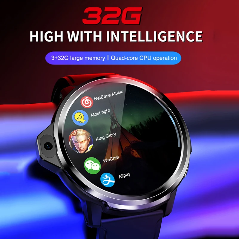 2020 Newest 4g lte Android system smart watch with 3g+32gb Face ID 1.6